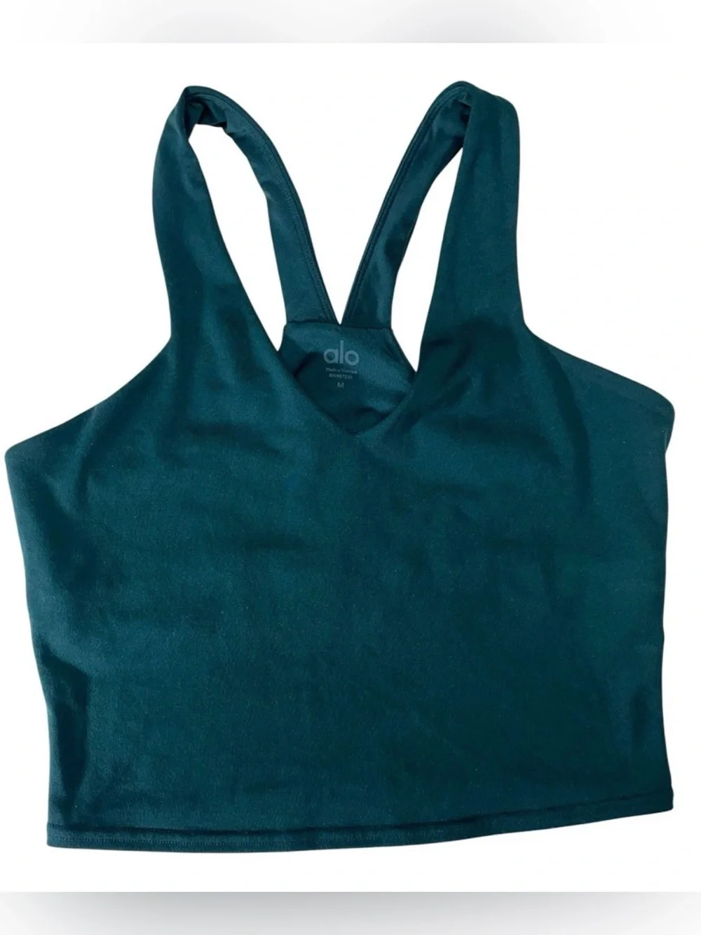 ALO Airbrush Real Bra Tank | Midnight Green Size Medium
